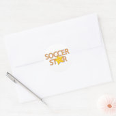 Fußballstar Runder Aufkleber (Umschlag)