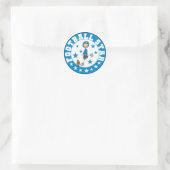 Fußballstar Runder Aufkleber (Tasche)