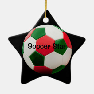 Fußballstar, Weihnachtsfarben, Ornamente