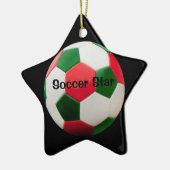 Fußballstar, Weihnachtsfarben, Ornamente (Links)