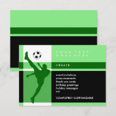 Fußballstreifen Einladung (Vorne/Hinten)