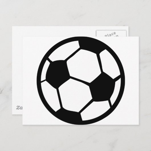 Fußballsymbol Postkarte (Vorne/Hinten)