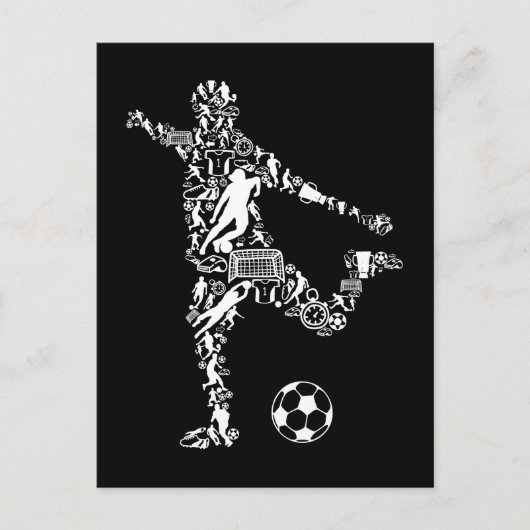 Fußballsymbole Scorer Soccer Player Postkarte (Vorderseite)