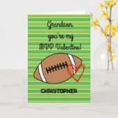 Fußballtag Grandson Valentine Karte (Gelbe Blume)