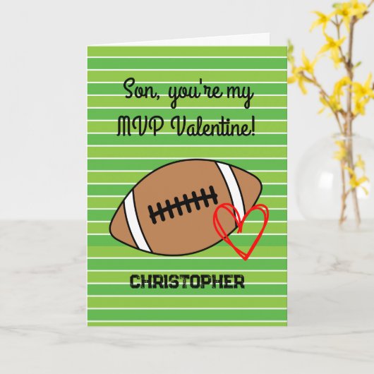 Fußballtag Valentinstag Karte (Gelbe Blume)