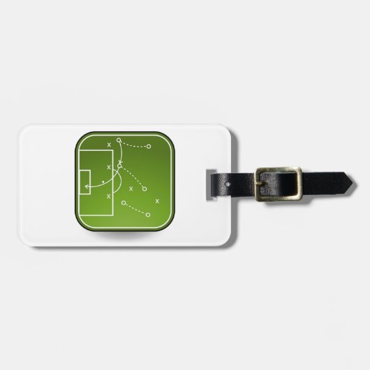 Fußballtaktikbrett Gepäckanhänger (Vorderseite horizontal)