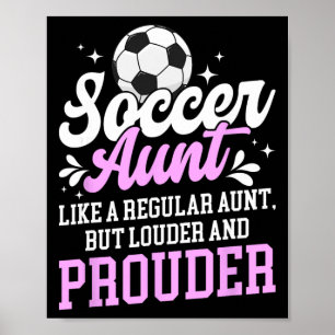 Fußballtante einer Fußballspielerin Tante-Definiti Poster