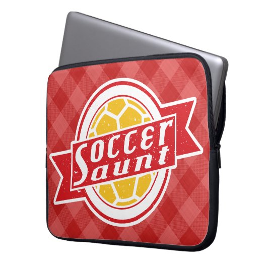 Fußballtante Laptopschutzhülle (Vorderseite Links)