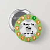 Fußballteam-Abzeichen mit Orange Gold Shirts Button (Vorne & Hinten)