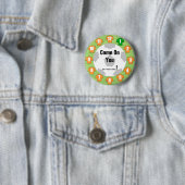 Fußballteam-Abzeichen mit Orange Gold Shirts Button (Beispiel)