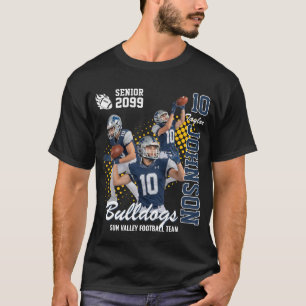 Fußballteam Benutzerdefiniertes Foto Senior Night T-Shirt