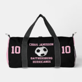 Fußballteam-Coach oder Player Black Pink personali Duffle Bag (Vorderseite)