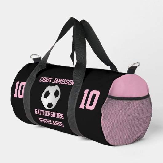 Fußballteam-Coach oder Player Black Pink personali Duffle Bag (Rechte Ecke)