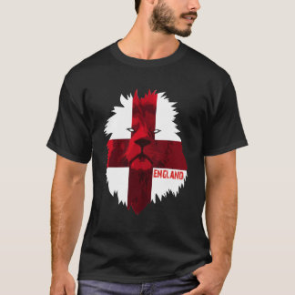 Fußballteam England Nationalstolz Löwenflagge T-Shirt