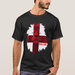 Fußballteam England Nationalstolz Löwenflagge T-Shirt