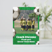 Fußballteam Foto Fußball Balls Fußball Fußball-Tra Dankeskarte (Stehend Vorderseite)