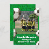 Fußballteam Foto Fußball Balls Fußball Fußball-Tra Dankeskarte (Vorne/Hinten)