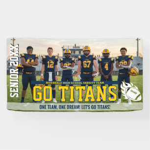 Fußballteam High School Senior Night Sport Banner