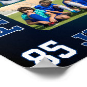 Fußballteam High School Sport Bildcollage Poster (Ecke)