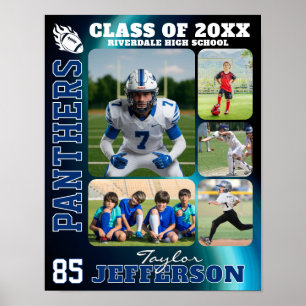 Fußballteam High School Sport Bildcollage Poster