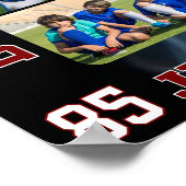 Fußballteam-High-School-Sportbild-Collage Poster (Ecke)