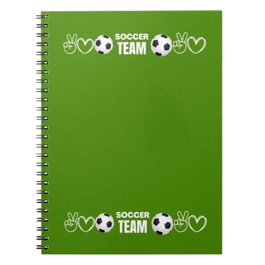 Fußballteam Notizblock (Vorderseite)