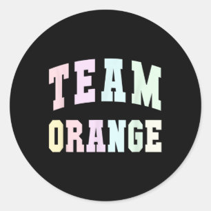 Fußballteam Orange Summer Camp Squad War Game Sp Runder Aufkleber