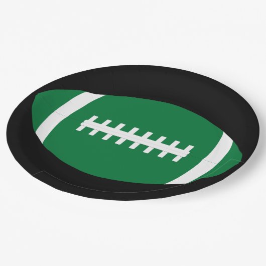 Fußballteam Party/Bankett Grüne Fußballsportarten Pappteller (Schrägansicht)