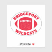 Fußballteam personalisiert roter Aufkleber (Blatt)