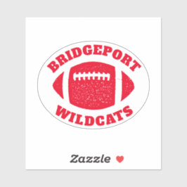 Fußballteam personalisiert roter Aufkleber