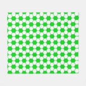 Fußballtextur - Weiß und Grün Fleecedecke (Vorderseite (Horizontal))