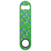 Fußballthema mit blauen Shirts Speedflaschenöffner (Rückseite)