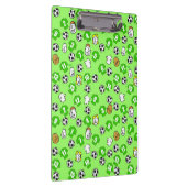 Fußballthema mit grünen Shirts Klemmbrett (Rechts)