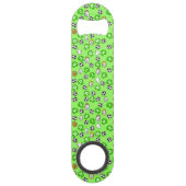 Fußballthema mit grünen Shirts Speed Flaschenöffner (Rückseite)