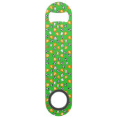 Fußballthema mit Orange Gold Shirts Speed Flaschenöffner (Vorderseite)