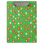 Fußballthema mit roten Shirts Klemmbrett (Vorderseite)