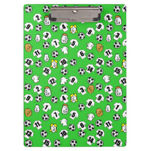 Fußballthema mit weißen Shirts Klemmbrett