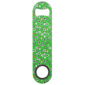 Fußballthema mit weißen Shirts Speed Flaschenöffner (Rückseite)