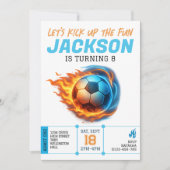 Fußballthemen Geburtstag Einladung (Vorderseite)