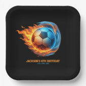 Fußballthemen-Geburtstagsfeier Athleten-Geburtstag Pappteller (Vorderseite)