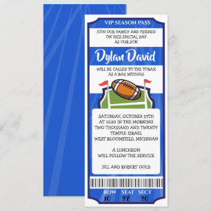 FUSSBALLTICKET Bar-Mizwa-Einladung Einladung