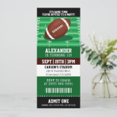 Fußballticket Geburtstag Einladung (Stehend Vorderseite)