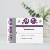 Fußballticket Hochzeit RSVP (Stehend Vorderseite)