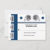 Fußballticket Hochzeit RSVP (Vorderseite)