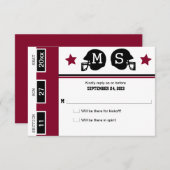 Fußballticket Hochzeit RSVP (Vorne/Hinten)