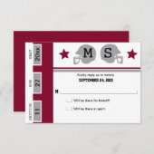 Fußballticket Hochzeit RSVP (Vorne/Hinten)