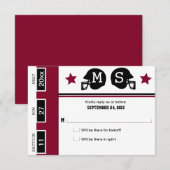 Fußballticket Hochzeit RSVP Karte (Vorne/Hinten)