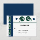 Fußballticket Hochzeit RSVP Karte (Vorne/Hinten)