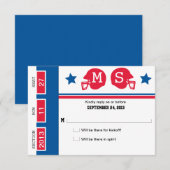 Fußballticket Hochzeit RSVP Karte (Vorne/Hinten)