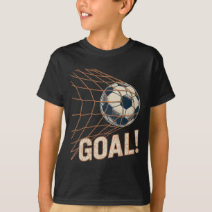 Fußballtor-Feier Vintage-Fußball im Netz T-Shirt